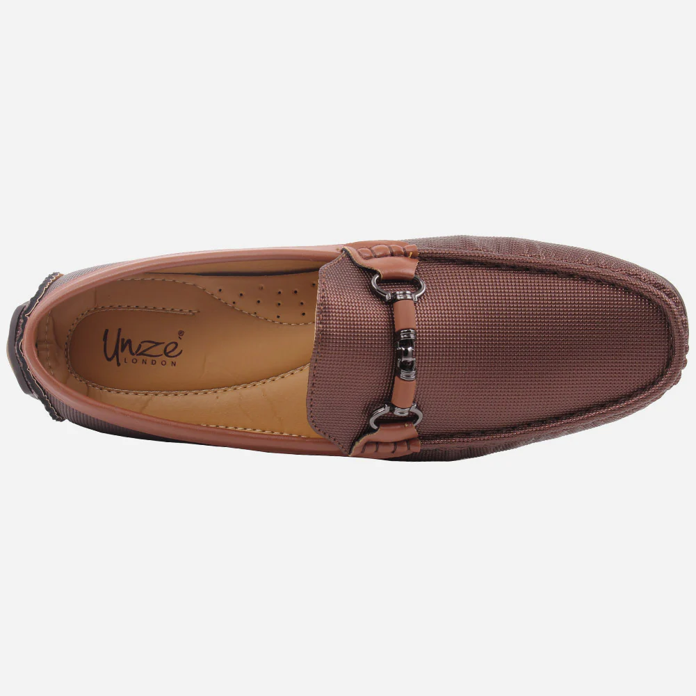 Men "RUSS" Two Tone Slip On Moccasins - Image 4
