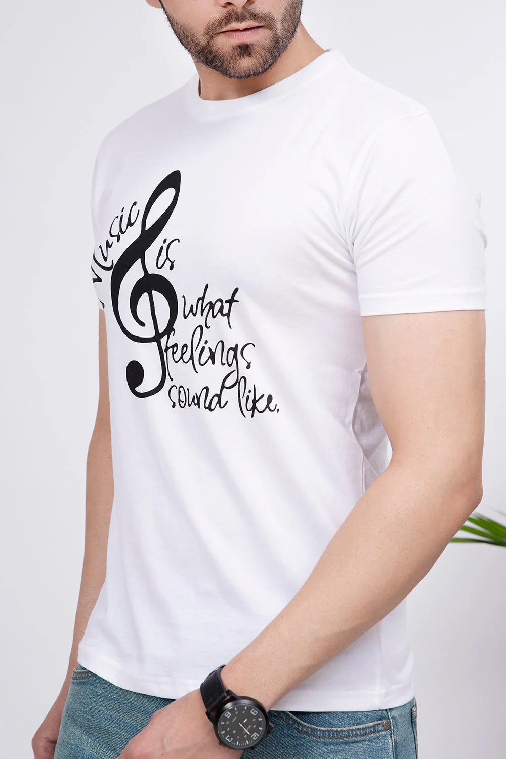 "Kevin" Crewneck T-Shirt in Cotton - Image 4