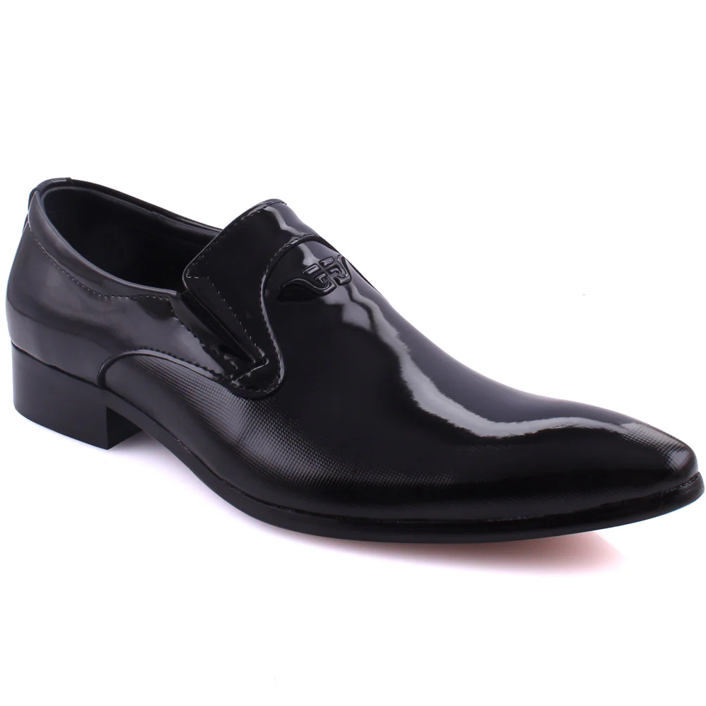 Men’s "KOBE" Plain Toe Slip Ons Leather Formals