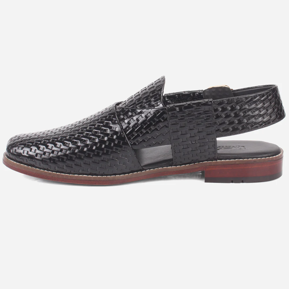 Men "SERVA" Leather Designer Peshawari Sandals - Image 3