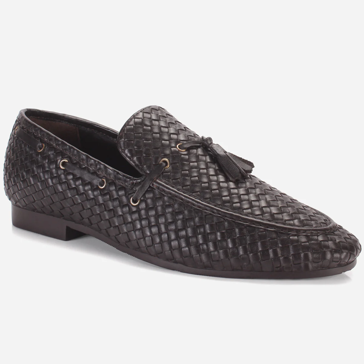 Men "SUAXE" Leather Trim Detailing Dress Slip-On Oxfords