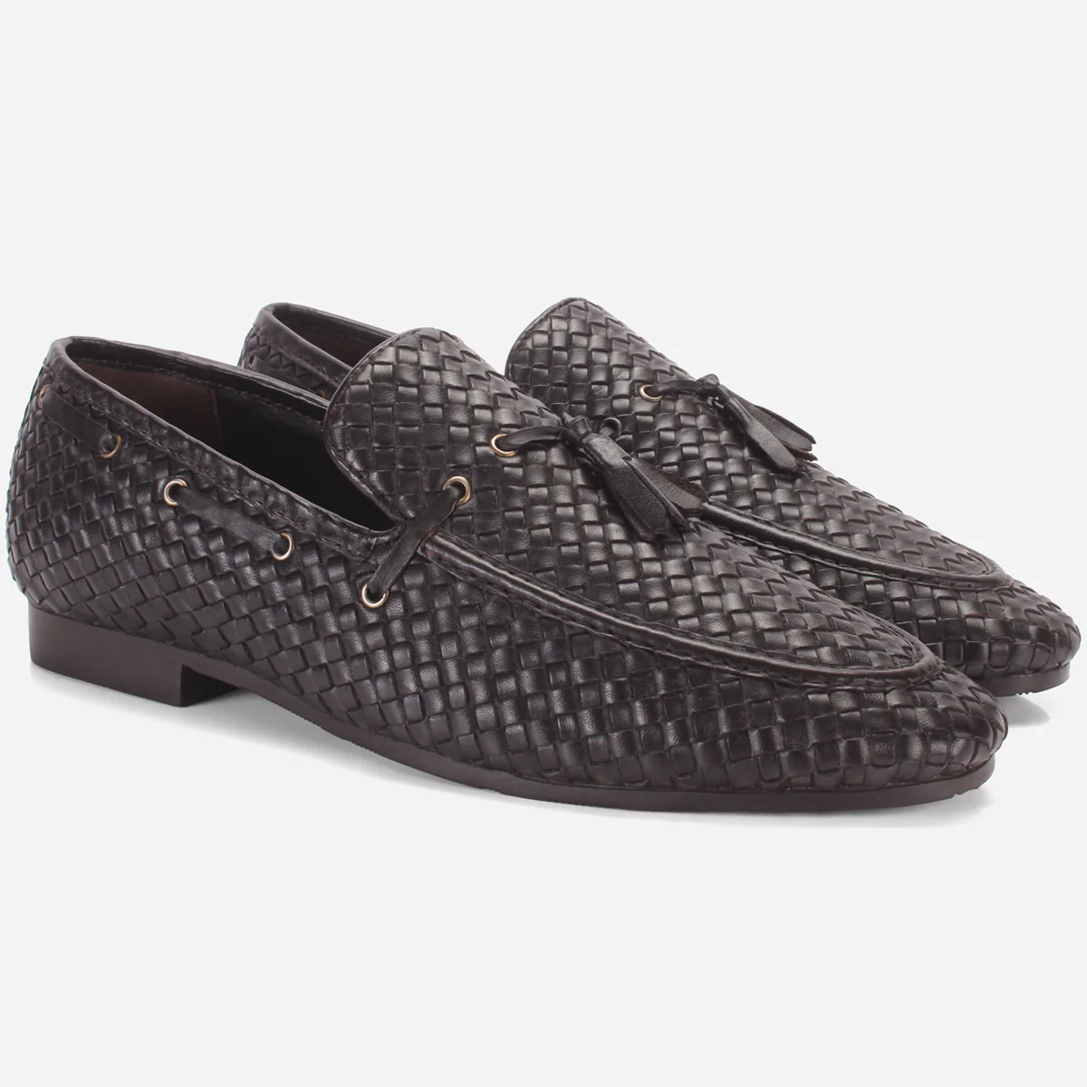 Men "SUAXE" Leather Trim Detailing Dress Slip-On Oxfords - Image 2