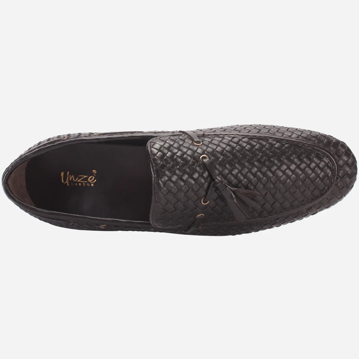 Men "SUAXE" Leather Trim Detailing Dress Slip-On Oxfords - Image 4