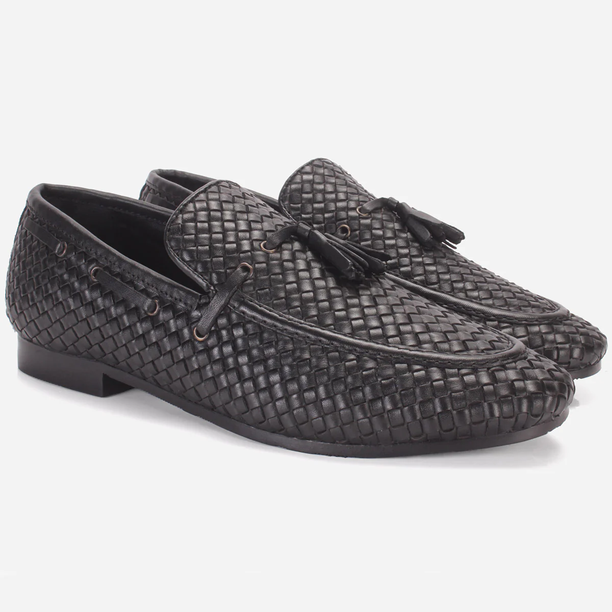 Men "SUAXE" Leather Trim Detailing Dress Slip-On Oxfords - Image 2