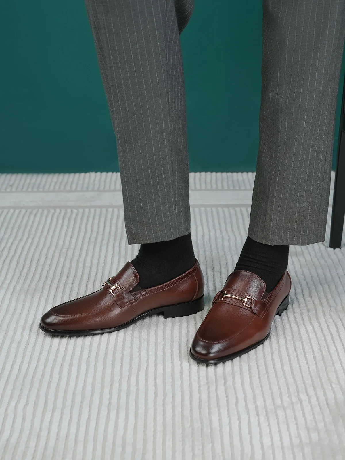 Men "TAISIYA" Sharp Style Leather Formals - Image 6
