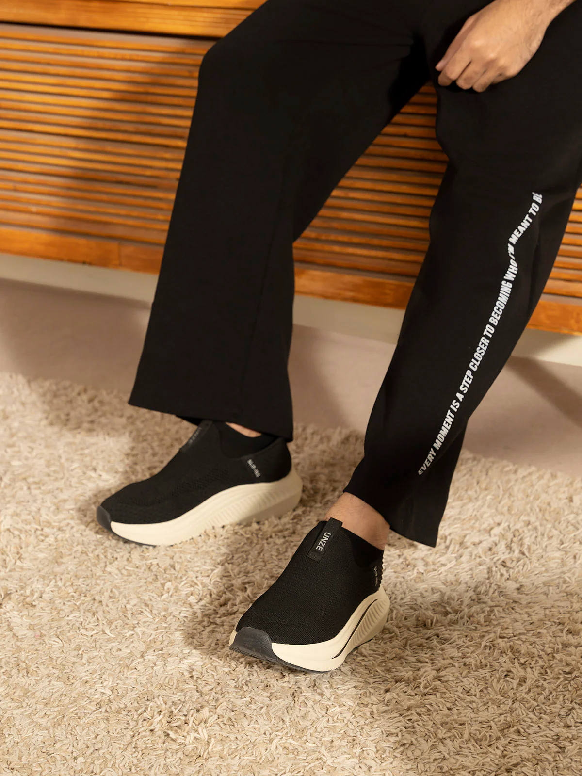 Men "UZAIF" Breathable Fabric Trainers - Image 6