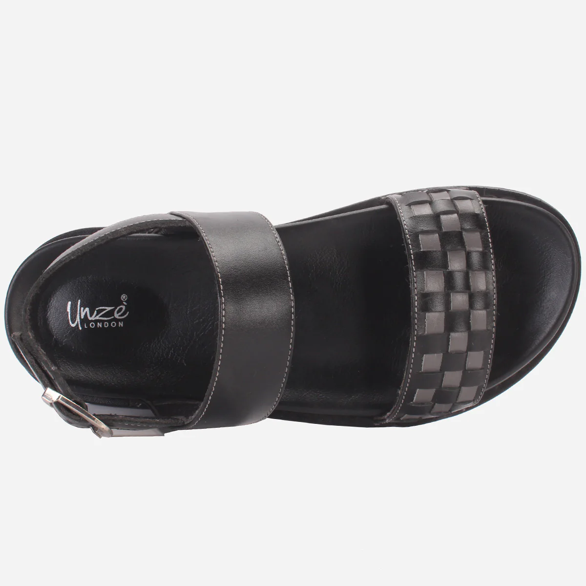 Men "VARGO" Leather Designer Summer Flat Sandals - Image 4