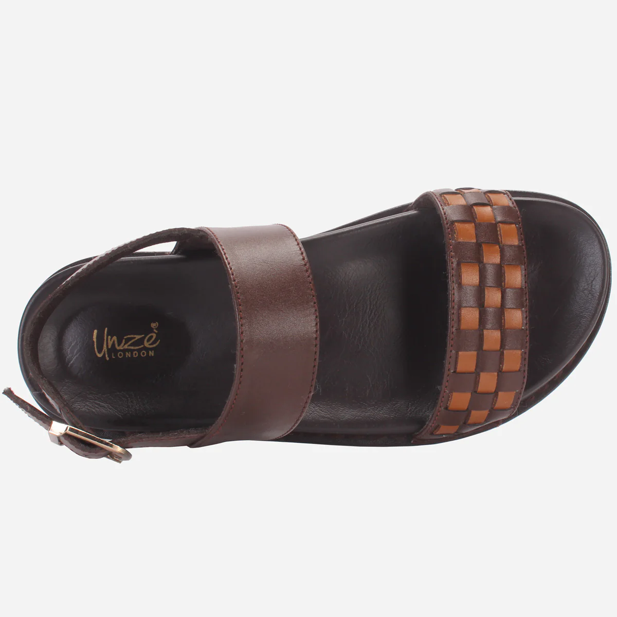 Men "VARGO" Leather Designer Summer Flat Sandals - Image 4
