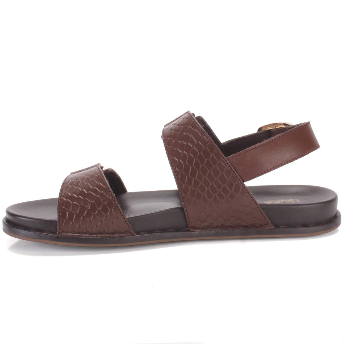 Men "VEERO" Leather Open Toe Summer Flat Sandals - Image 3
