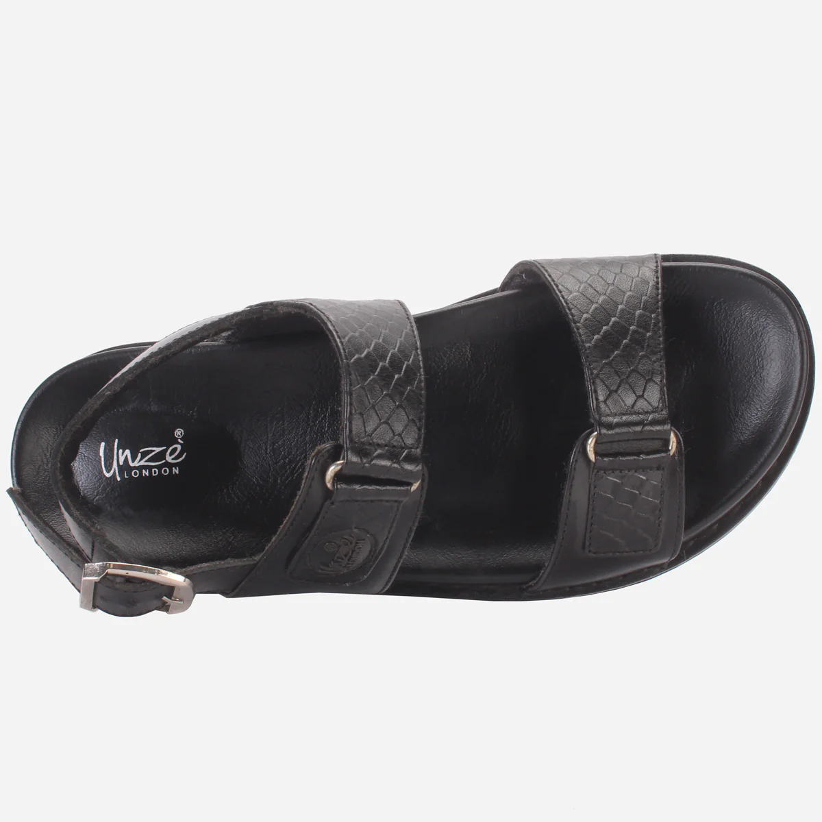 Men "VEERO" Leather Open Toe Summer Flat Sandals - Image 4