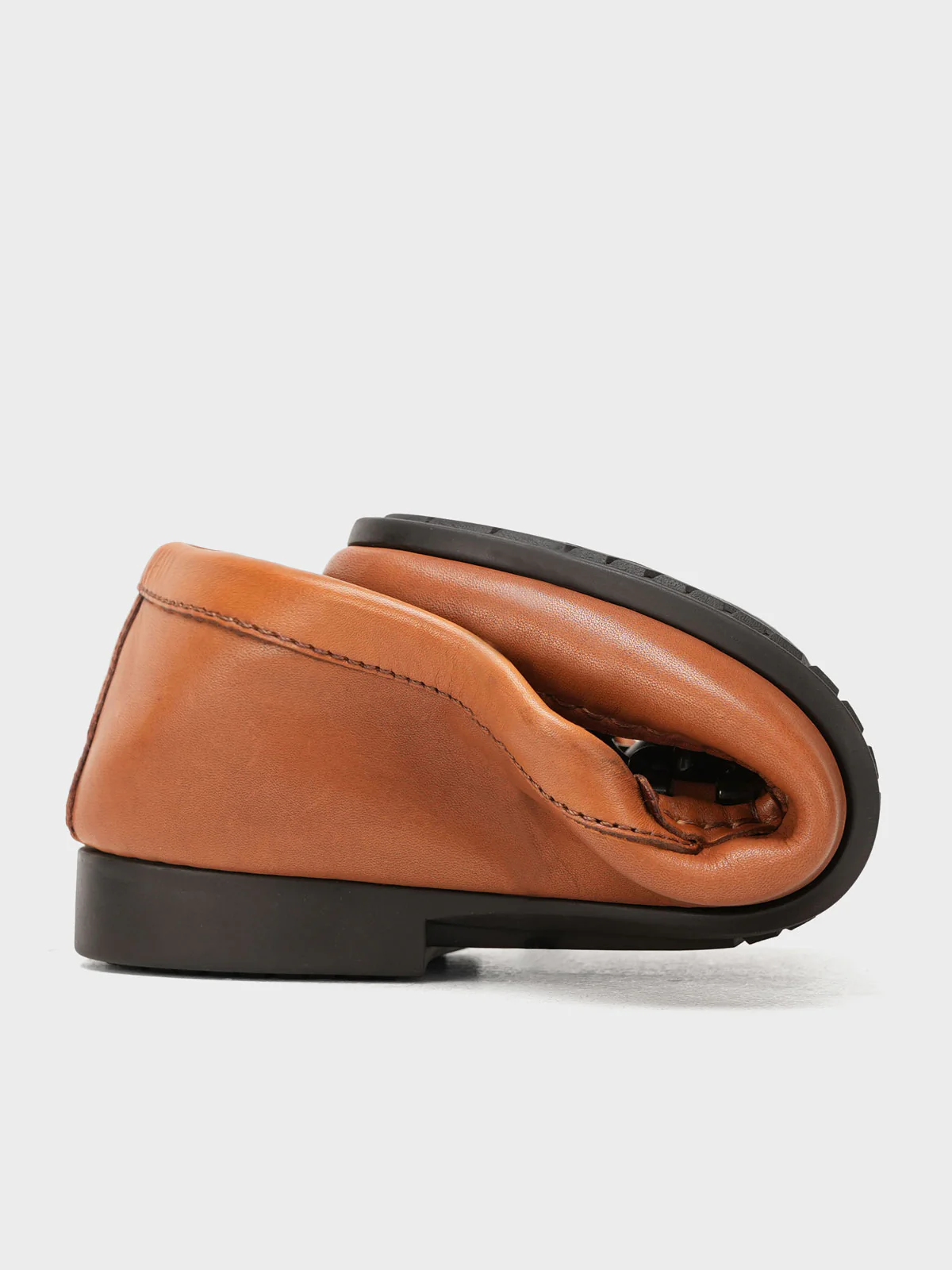 Men "VICENTE" Casual Perforated Slip On Metallic Buckle Leather Moccasins - Image 6
