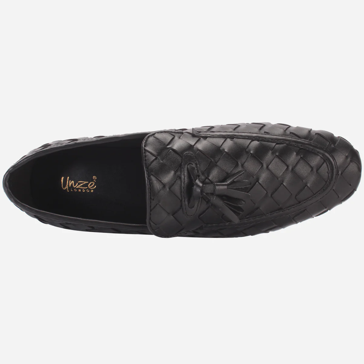 Men "WEISE" Leather Office Dress Slip-on Oxfords - Image 3
