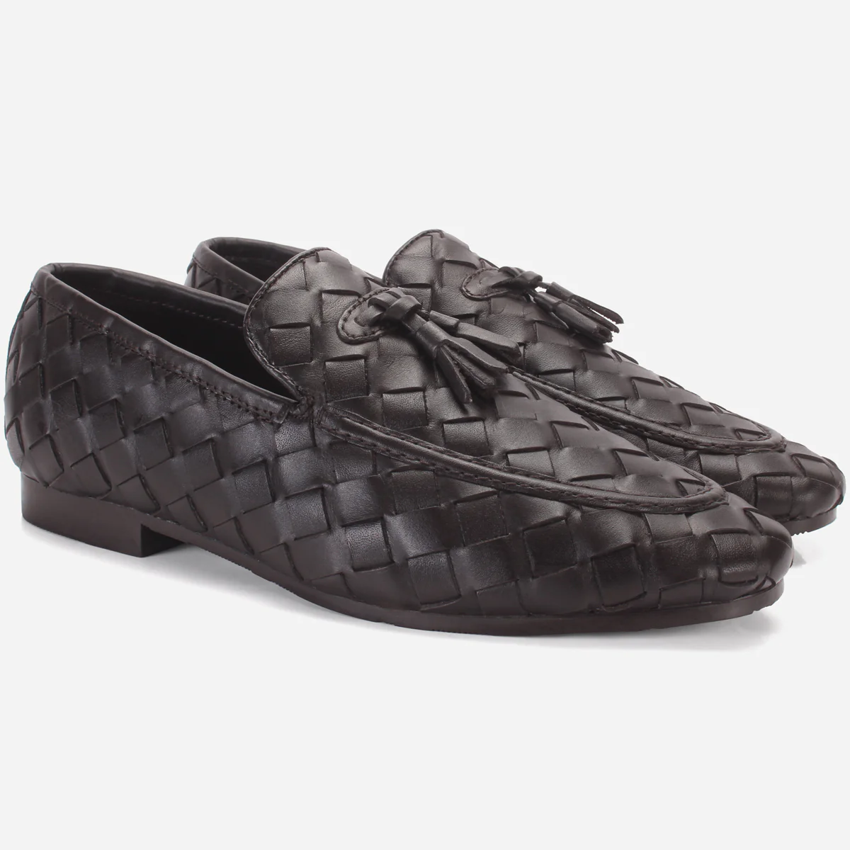 Men "WEISE" Leather Office Dress Slip-on Oxfords - Image 2