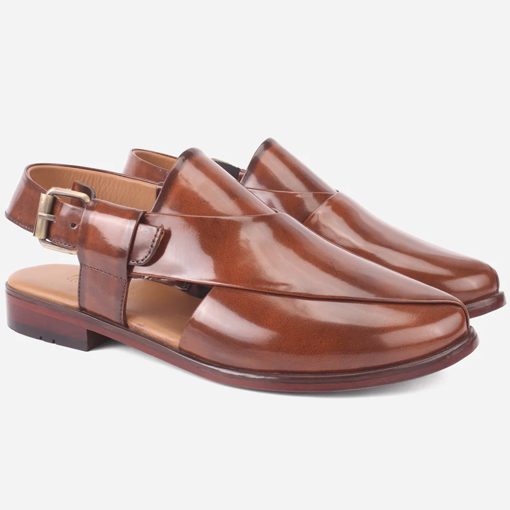 Men "XAIRE" Leather Summer Peshawari Sandals - Image 2