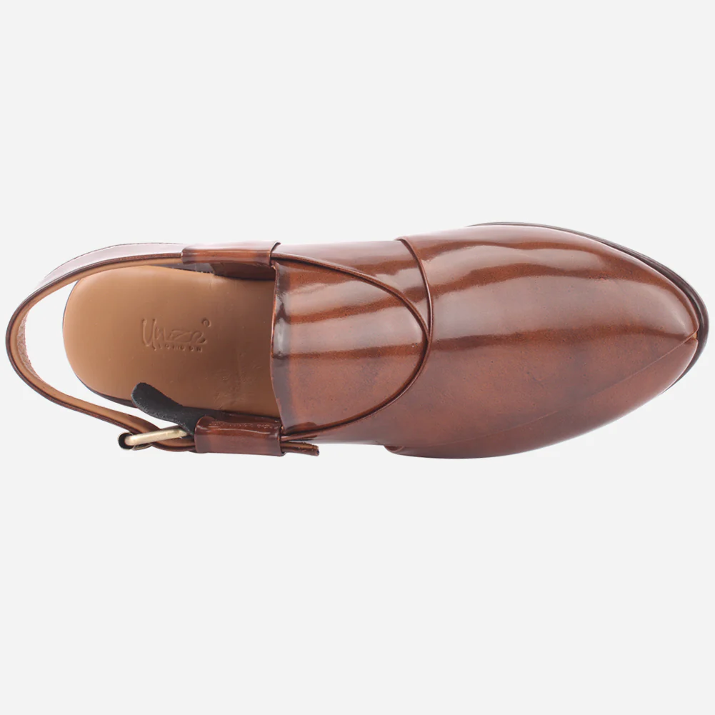 Men "XAIRE" Leather Summer Peshawari Sandals - Image 4