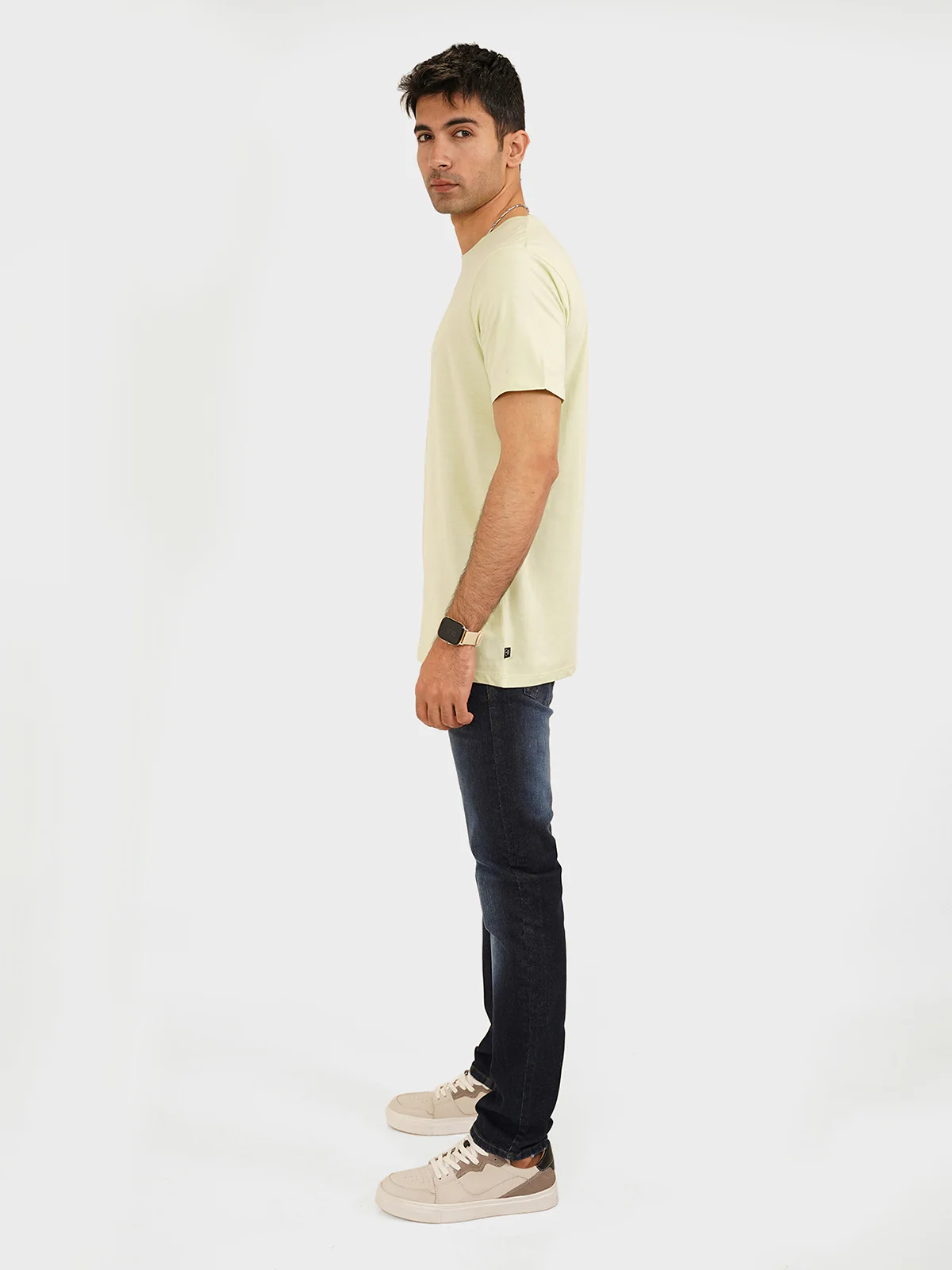 Mens "AKIVA" Plain Regular Fit T-Shirt - Image 2