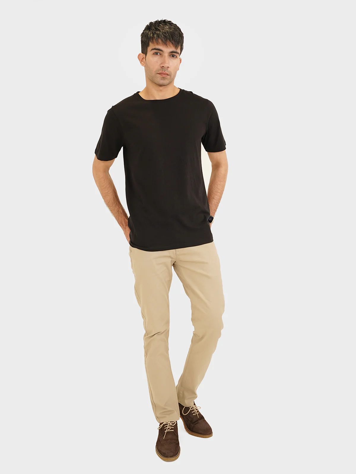Mens "AKIVA" Plain Regular Fit T-Shirt