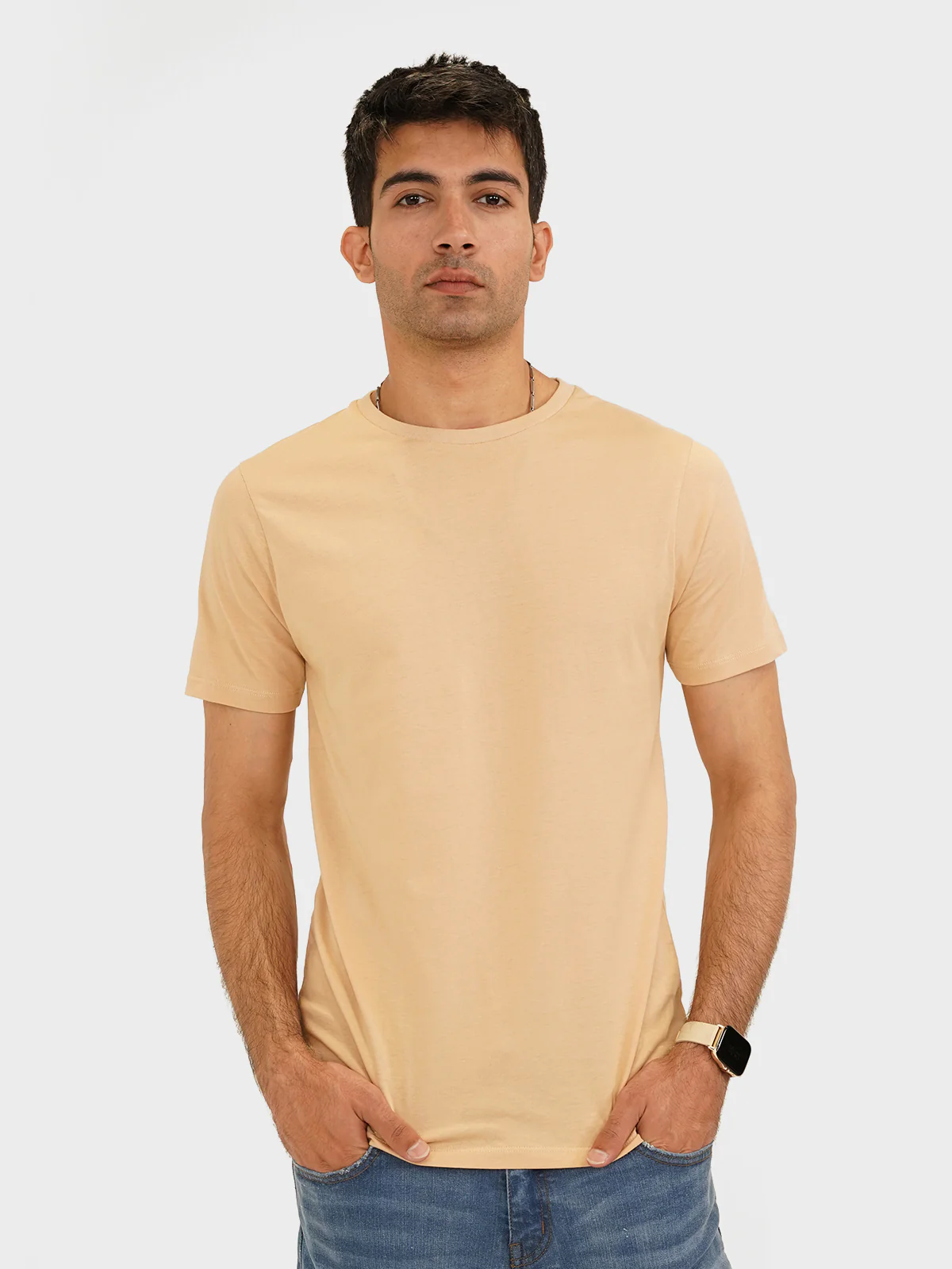 Mens "AKIVA" Plain Regular Fit T-Shirt - Image 3