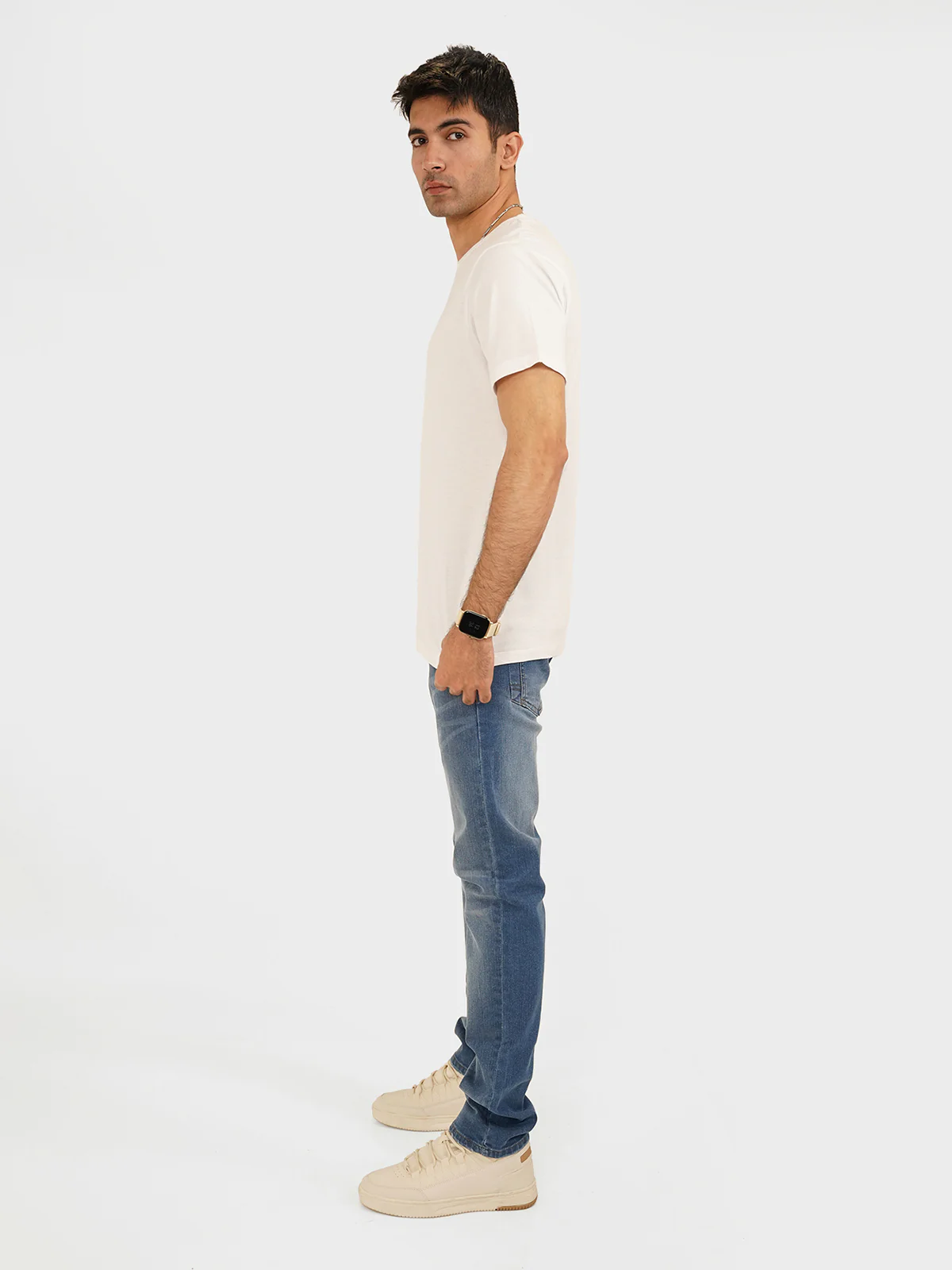 "AKIVA" Plain Regular Fit T-Shirt - Image 2