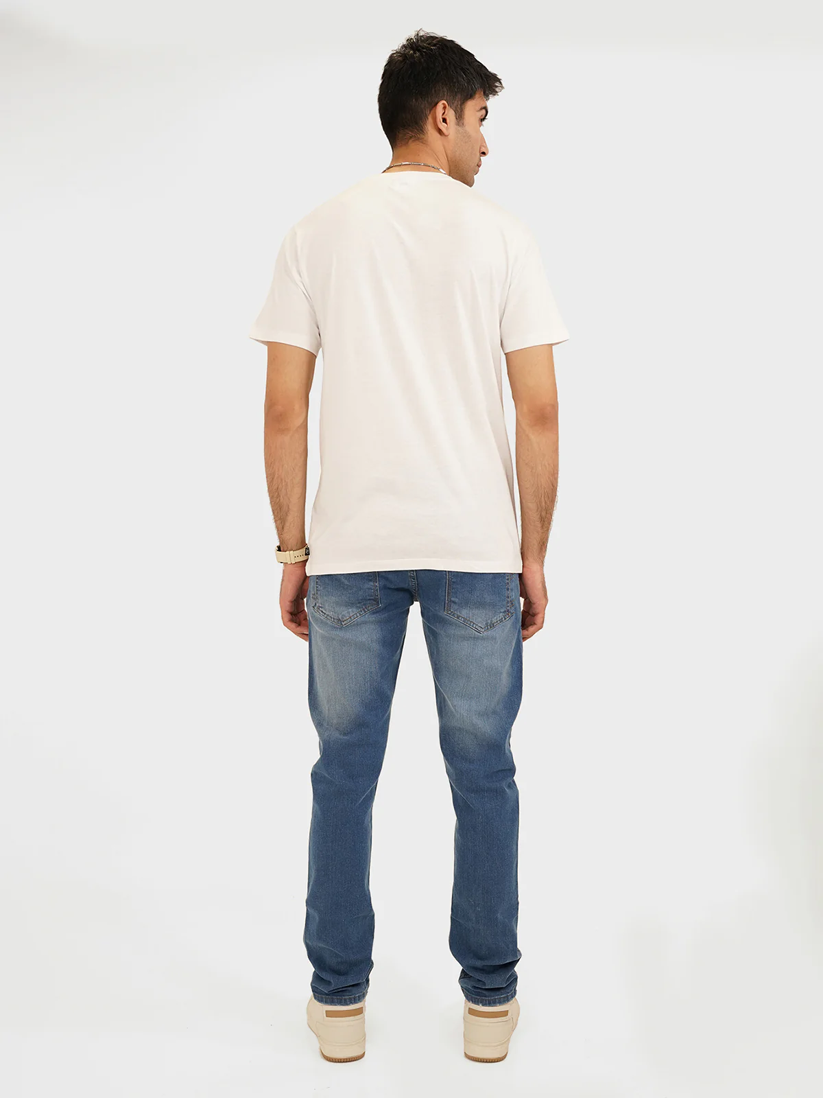 "AKIVA" Plain Regular Fit T-Shirt - Image 4