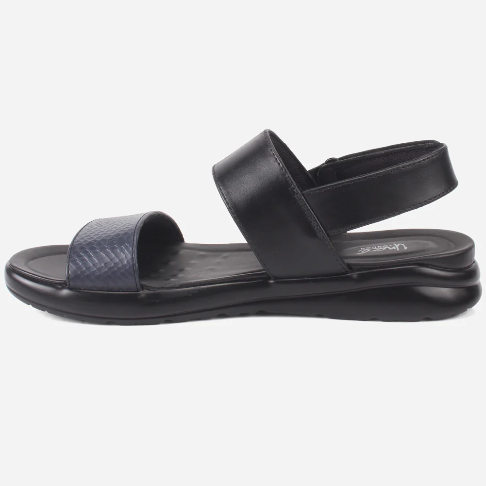 Mens "ALEY" Leather Velcro Everyday Summer Sandals - Image 3