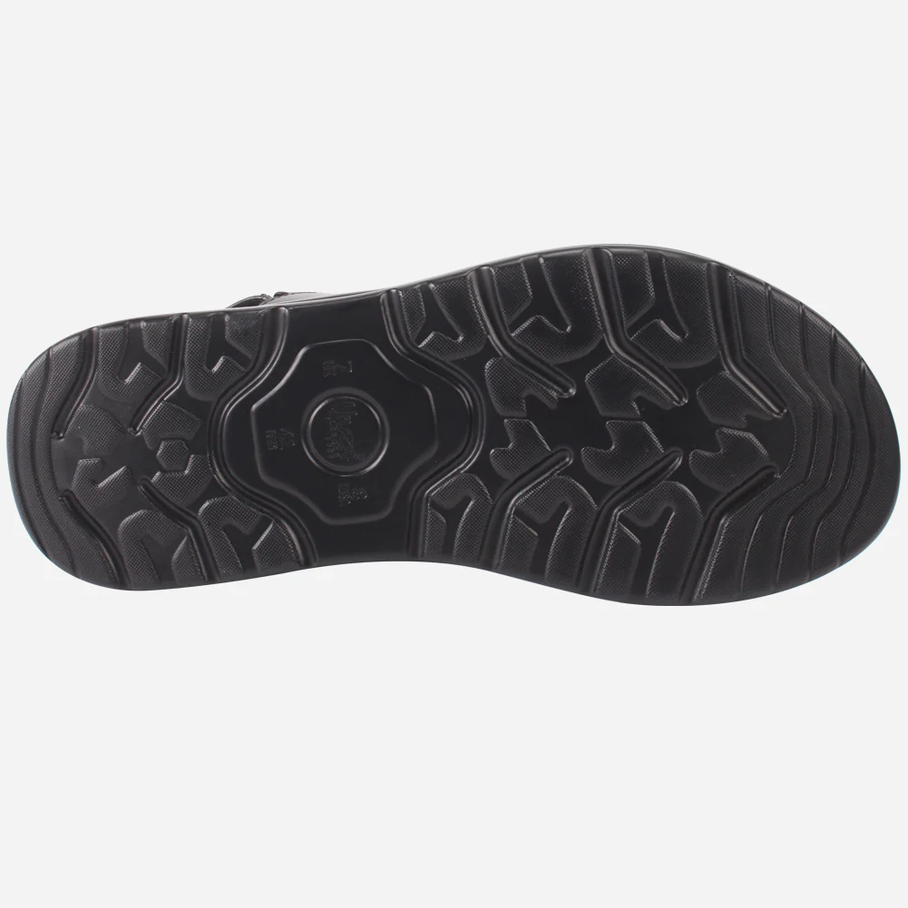 Mens "ALEY" Leather Velcro Everyday Summer Sandals - Image 5