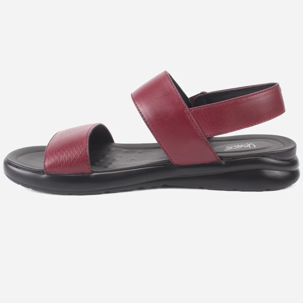Mens "ALEY" Leather Velcro Everyday Summer Sandals - Image 3