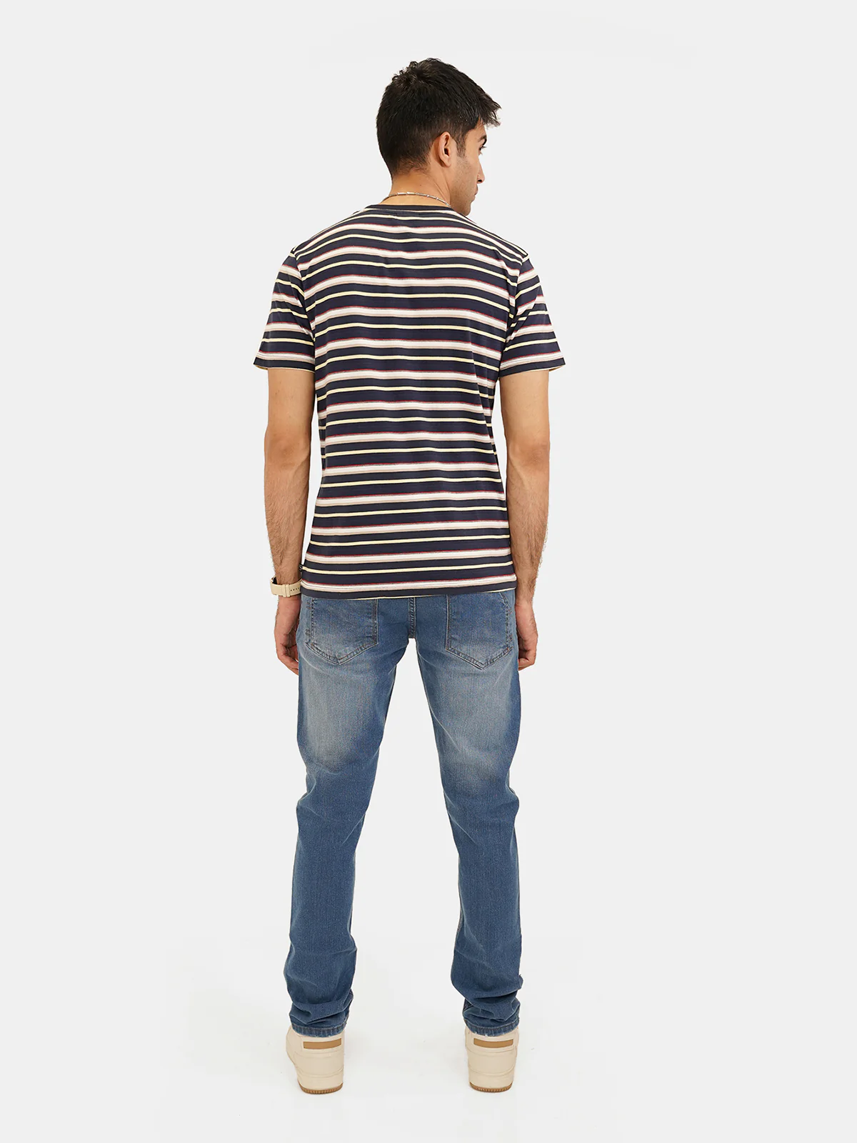 "ALLETE" Crew Neck Regular Fit T-Shirt - Image 4