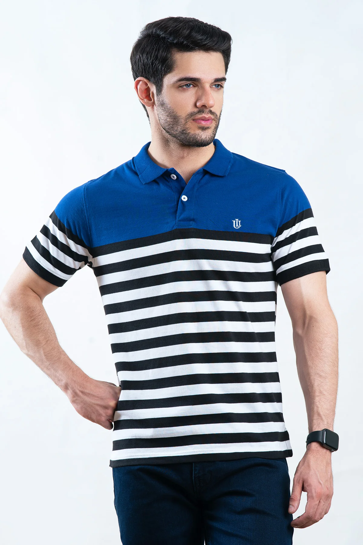 Mens "ALWIN" Summer Polo Short Sleeves T-Shirt - Image 3