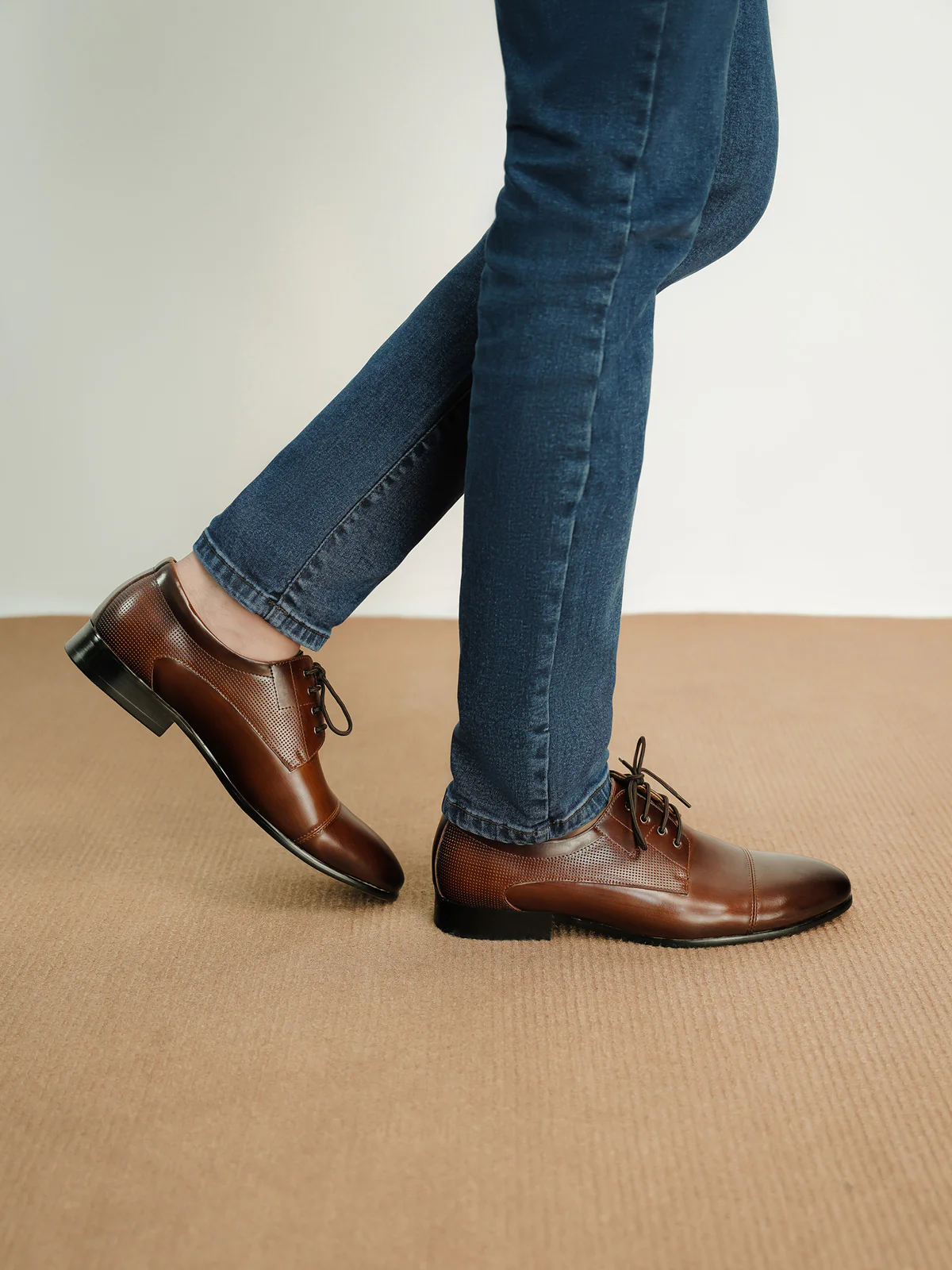 Mens "ANZU" Laced Up Dress Formal Shoes - Image 3