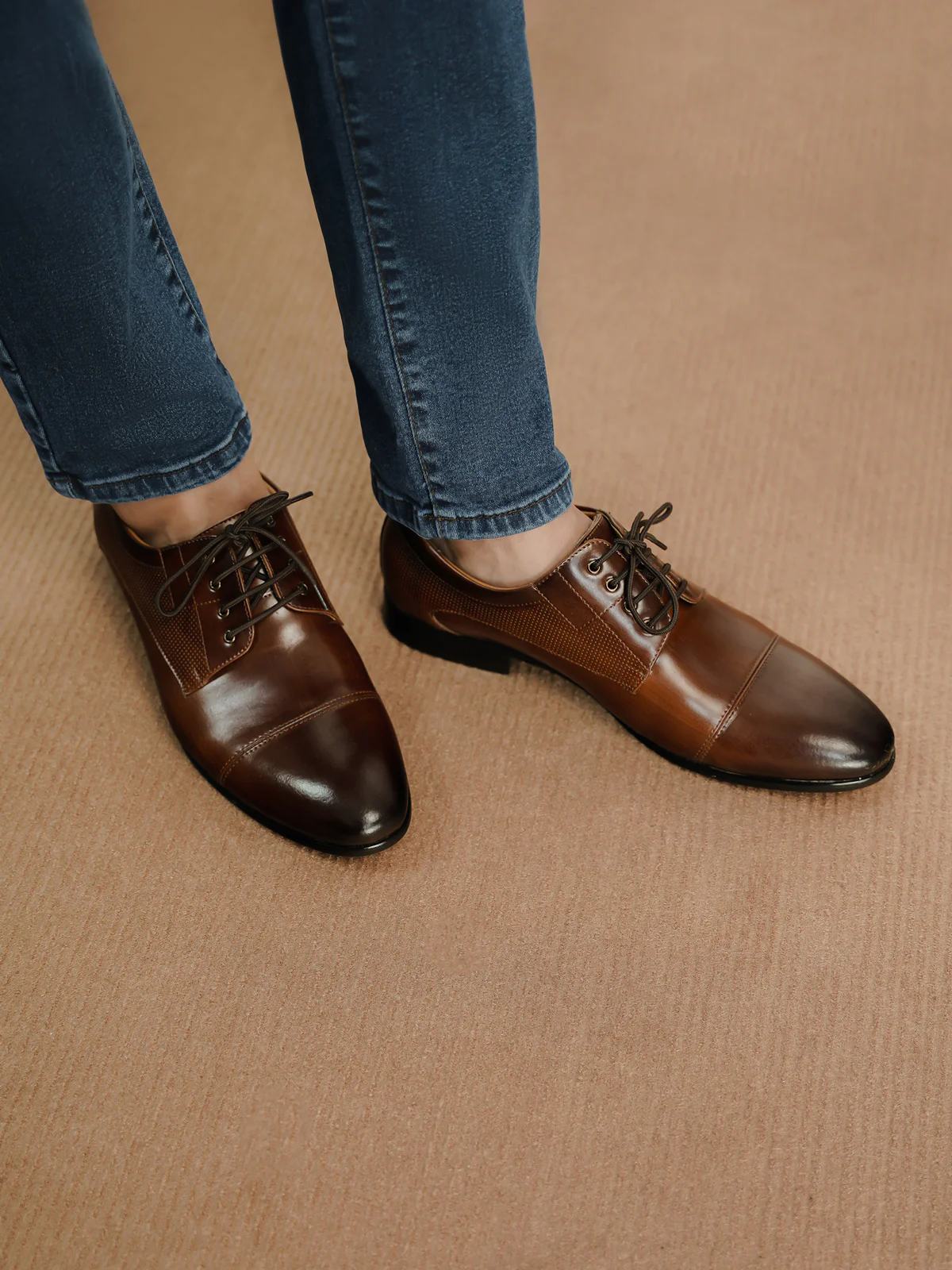 Mens "ANZU" Laced Up Dress Formal Shoes - Image 9