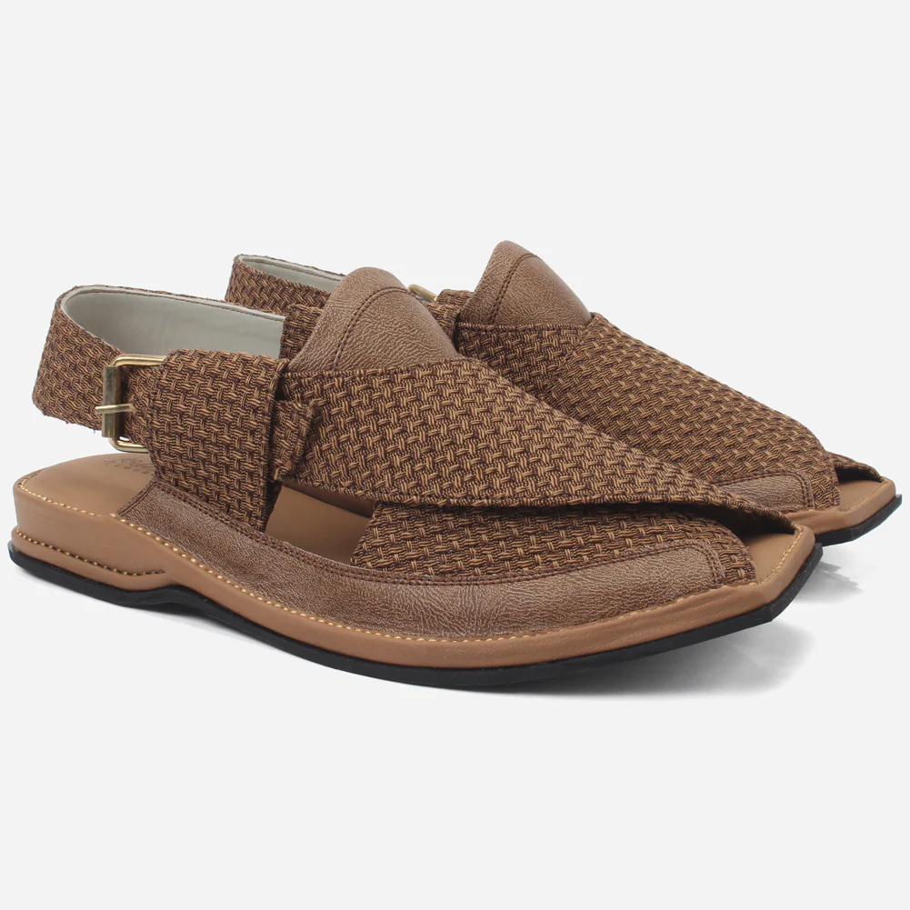 Mens "ASHY" Leather Peshawari Sandals - Image 2