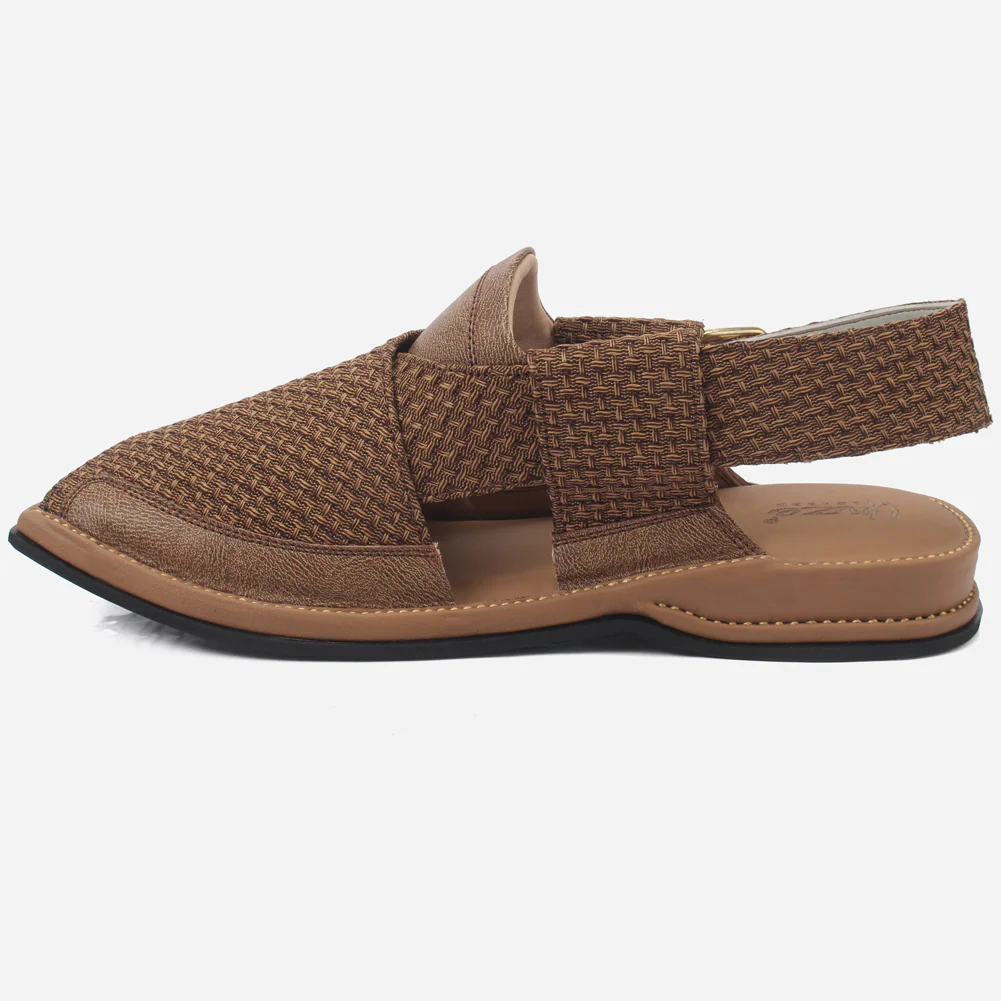 Mens "ASHY" Leather Peshawari Sandals - Image 3
