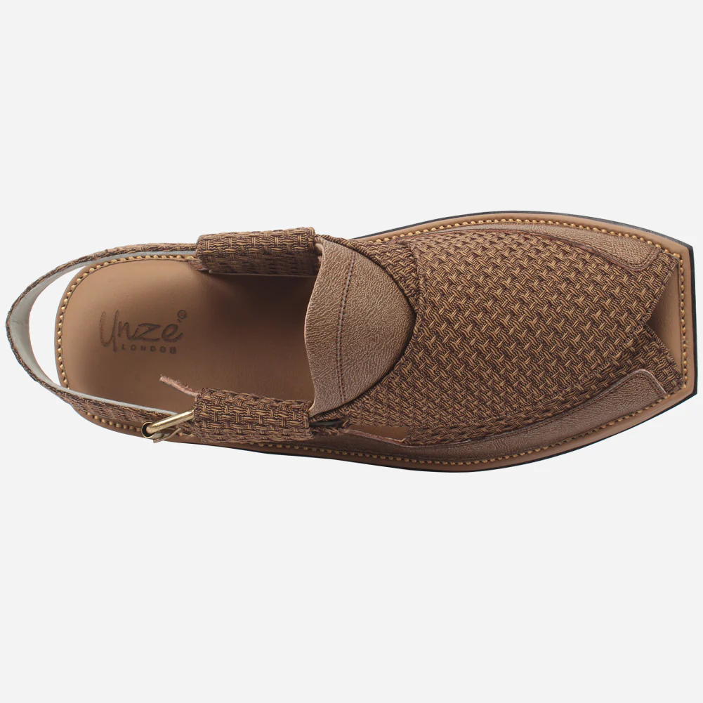 Mens "ASHY" Leather Peshawari Sandals - Image 4