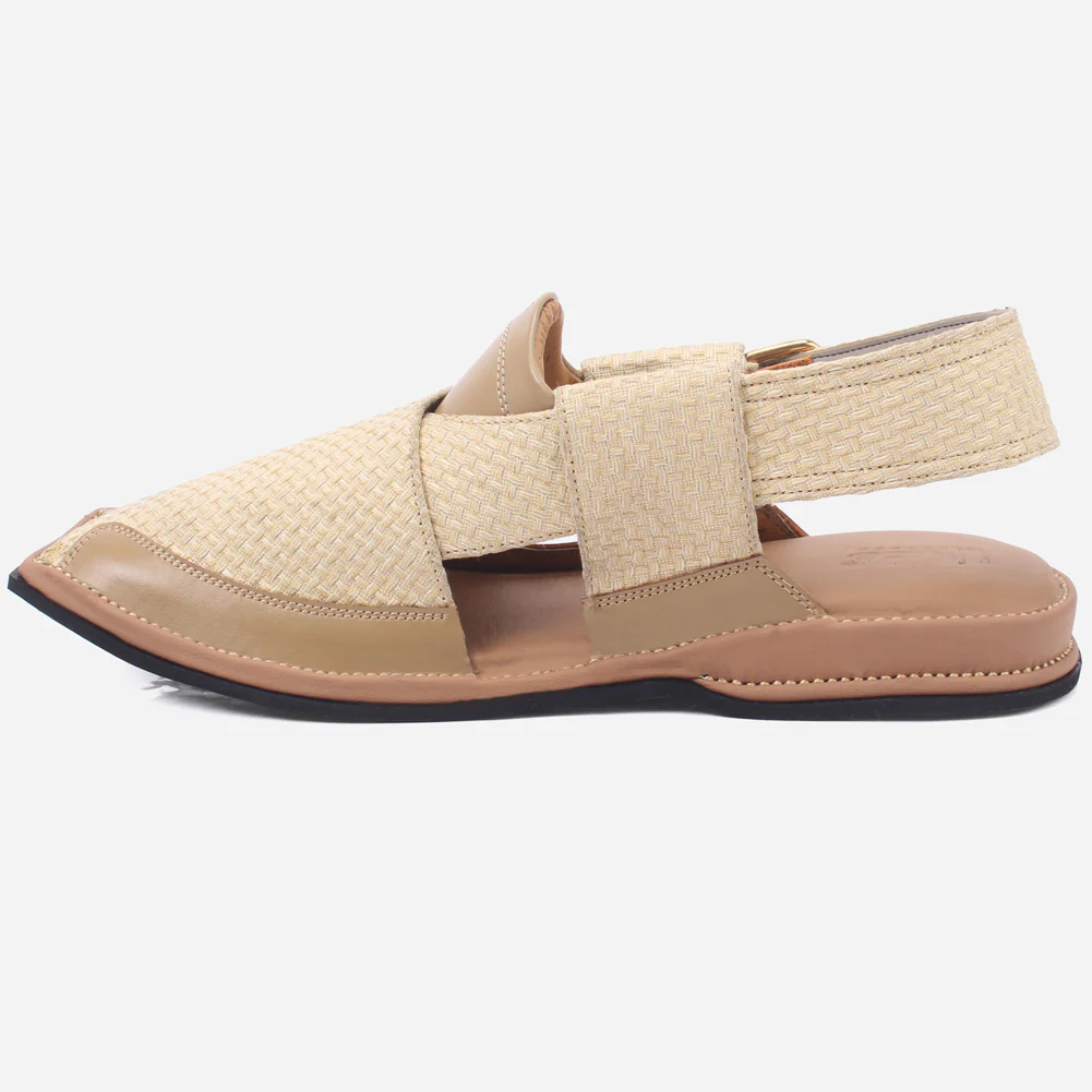 Mens "ASHY" Leather Peshawari Sandals - Image 3