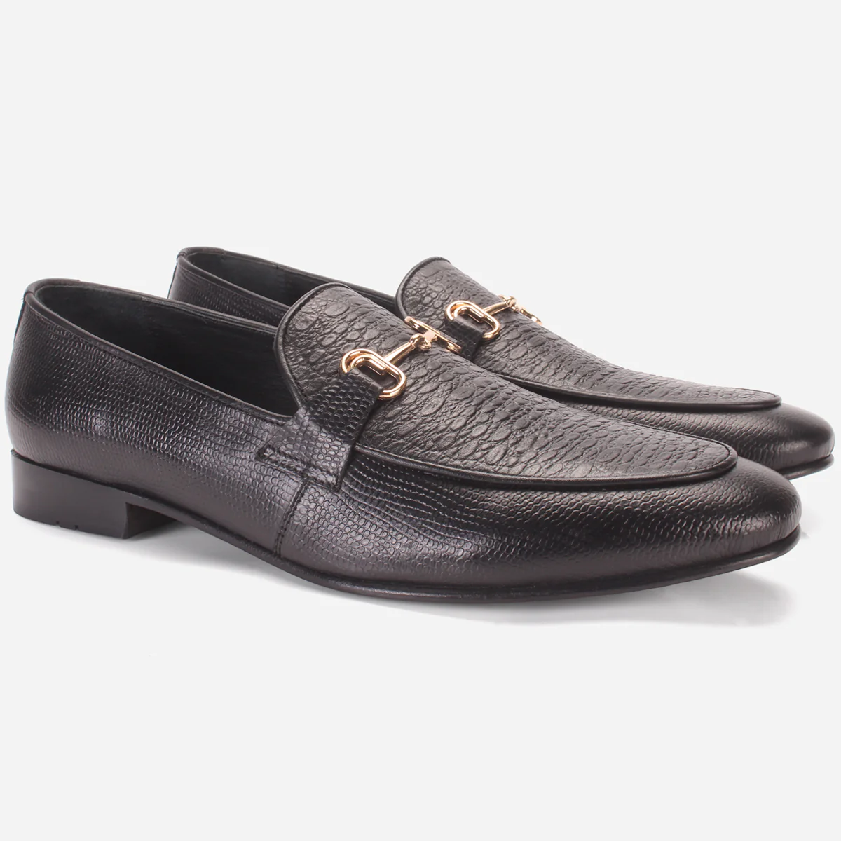 Mens "ASTON" Leather Slide-in Loafers Formal Shoes - Image 2