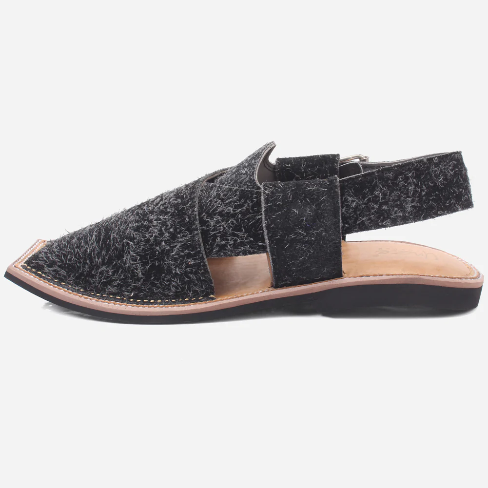 Mens "ATIQ" Leather Flat Peshawari Sandals - Image 3