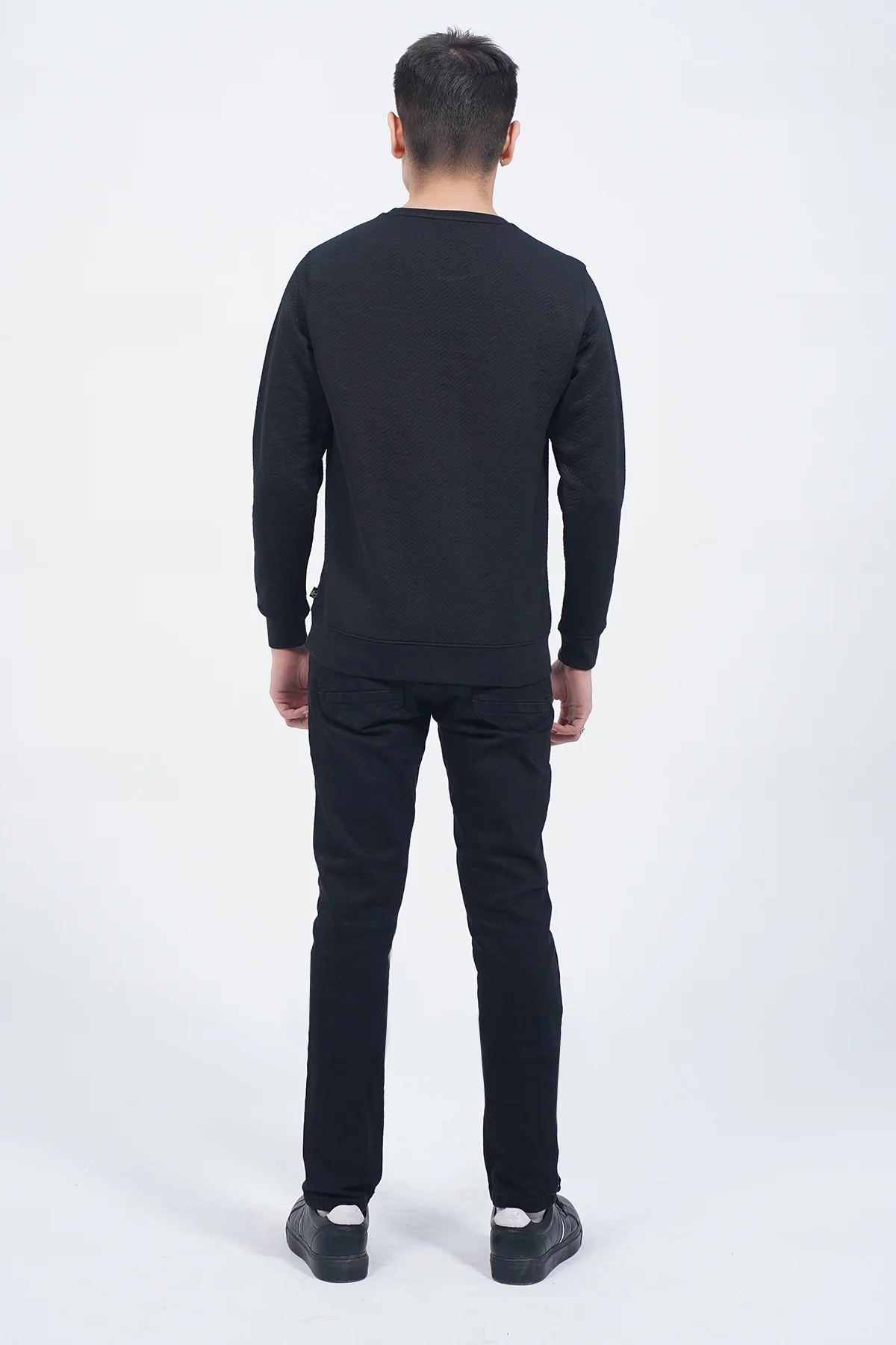 Mens "BAINS" Crew Neck Long Sleeves Sweatshirt - Image 4