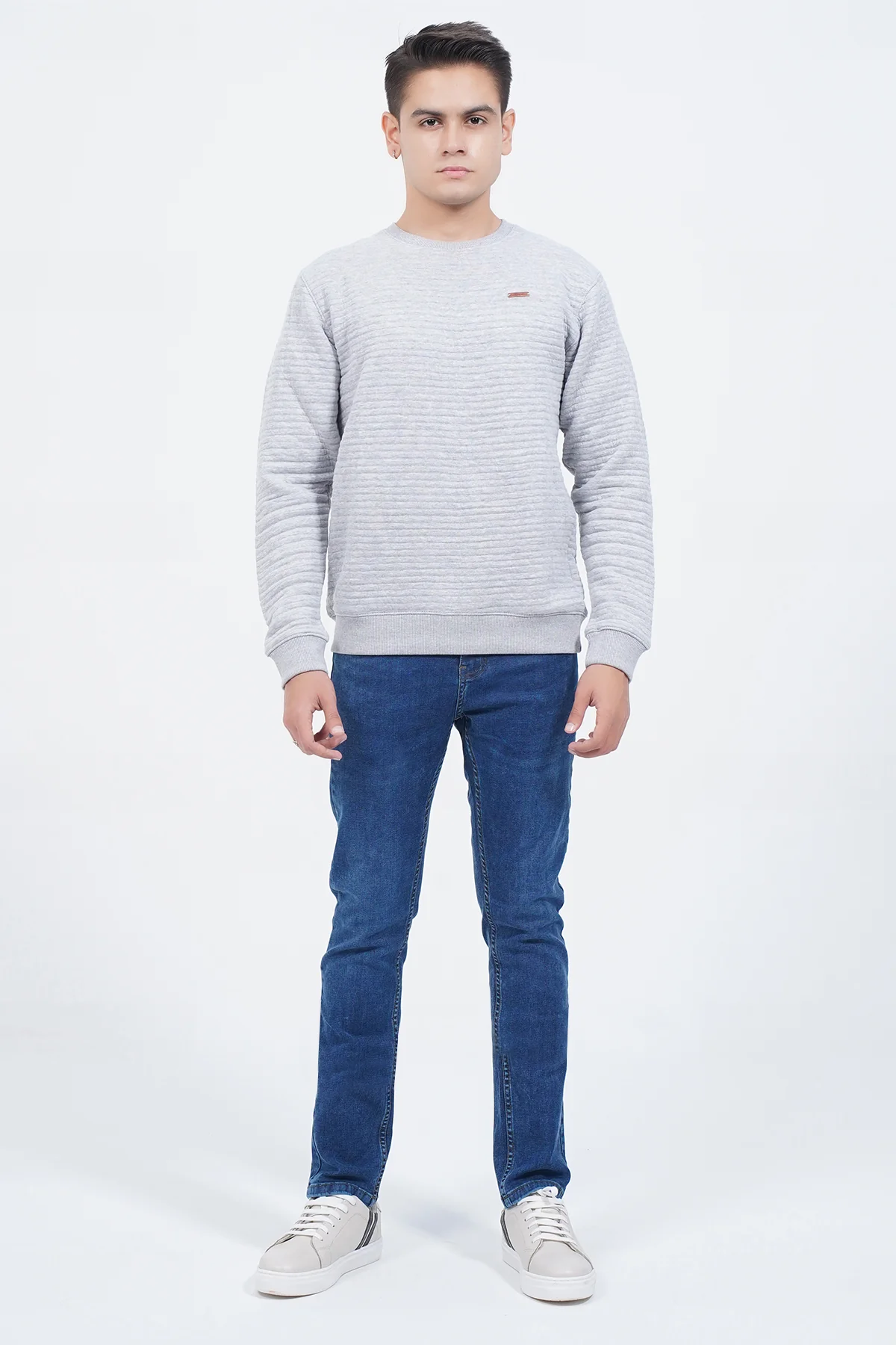 Mens "BAINS" Crew Neck Long Sleeves Sweatshirt - Image 2