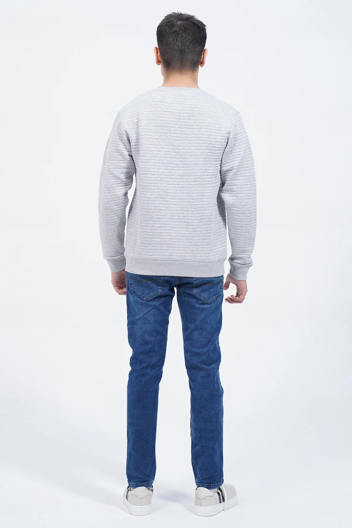 Mens "BAINS" Crew Neck Long Sleeves Sweatshirt - Image 3