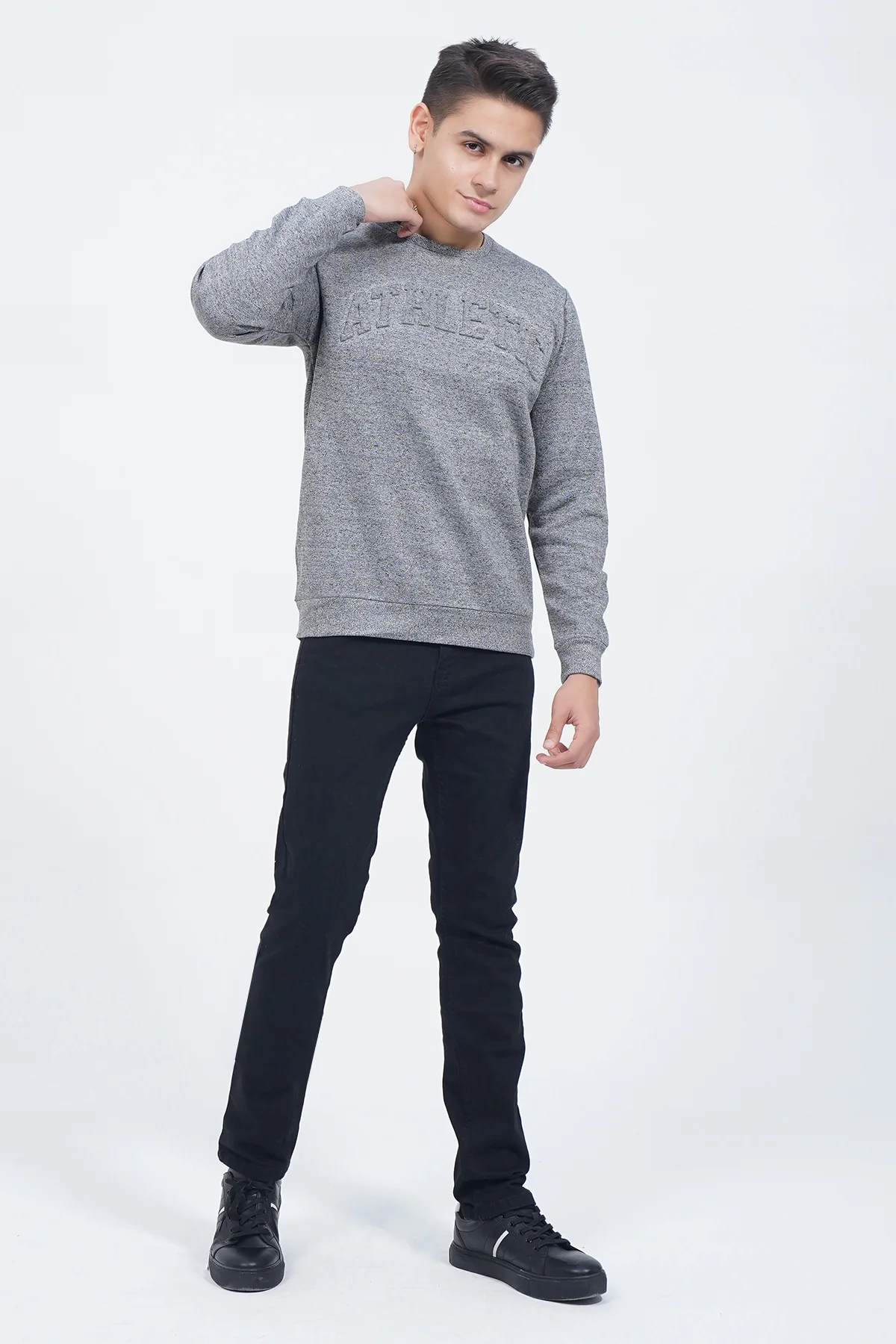 Mens "BARRAK"Crew Neck Long Sleeves Sweatshirt - Image 4