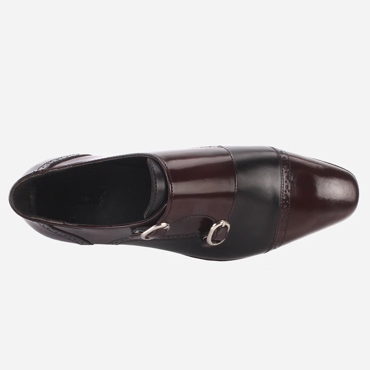 Mens "BLAISE" Double Tone Monk Strap Shoes - Image 4