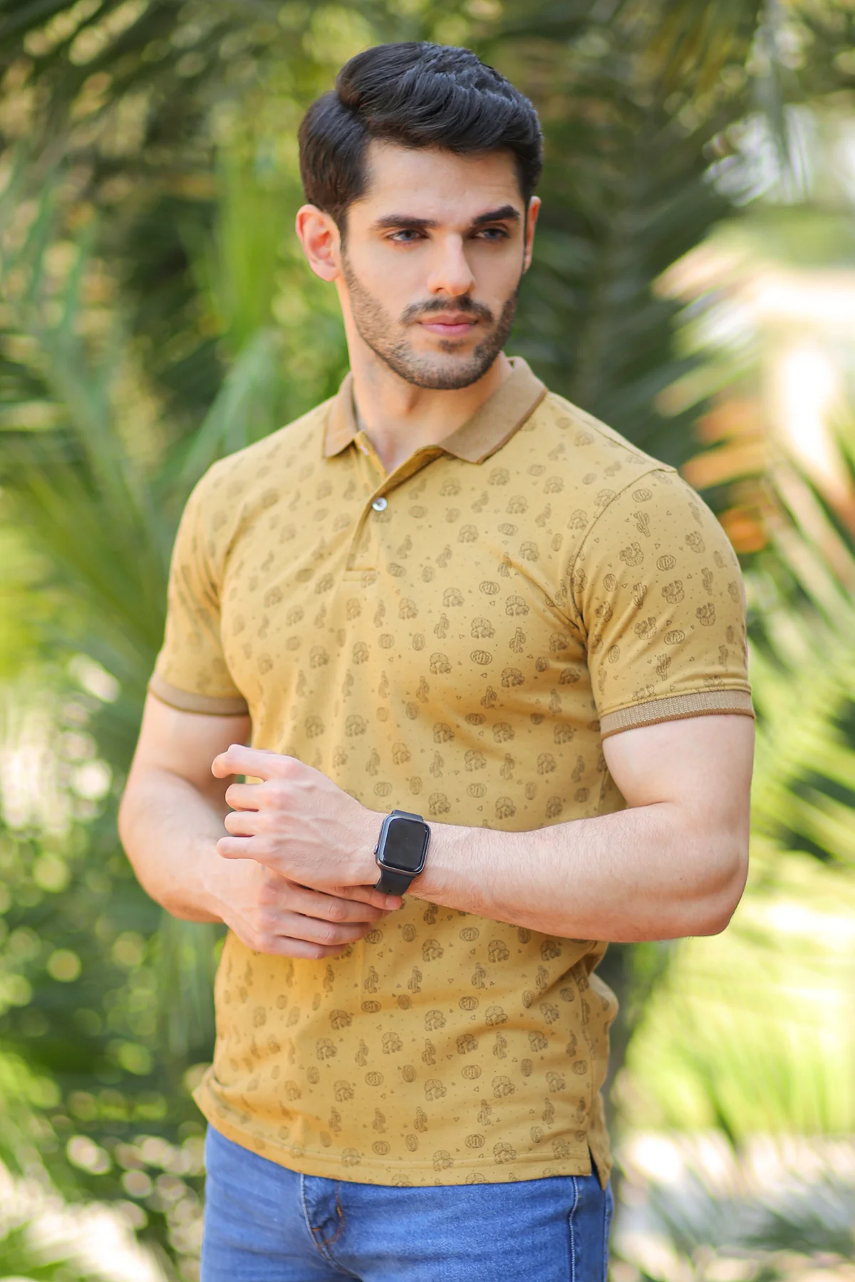 Mens "YAKUBA" Trendy Cotton Polo T-Shirt