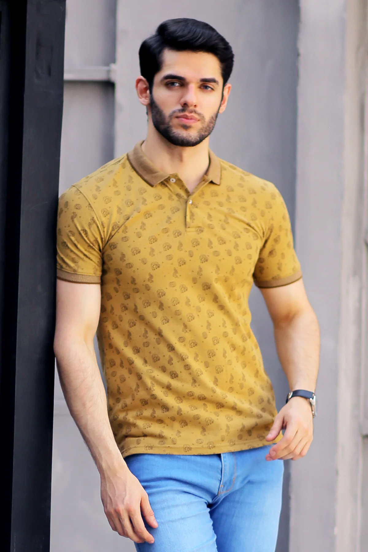 Mens "YAKUBA" Trendy Cotton Polo T-Shirt - Image 3