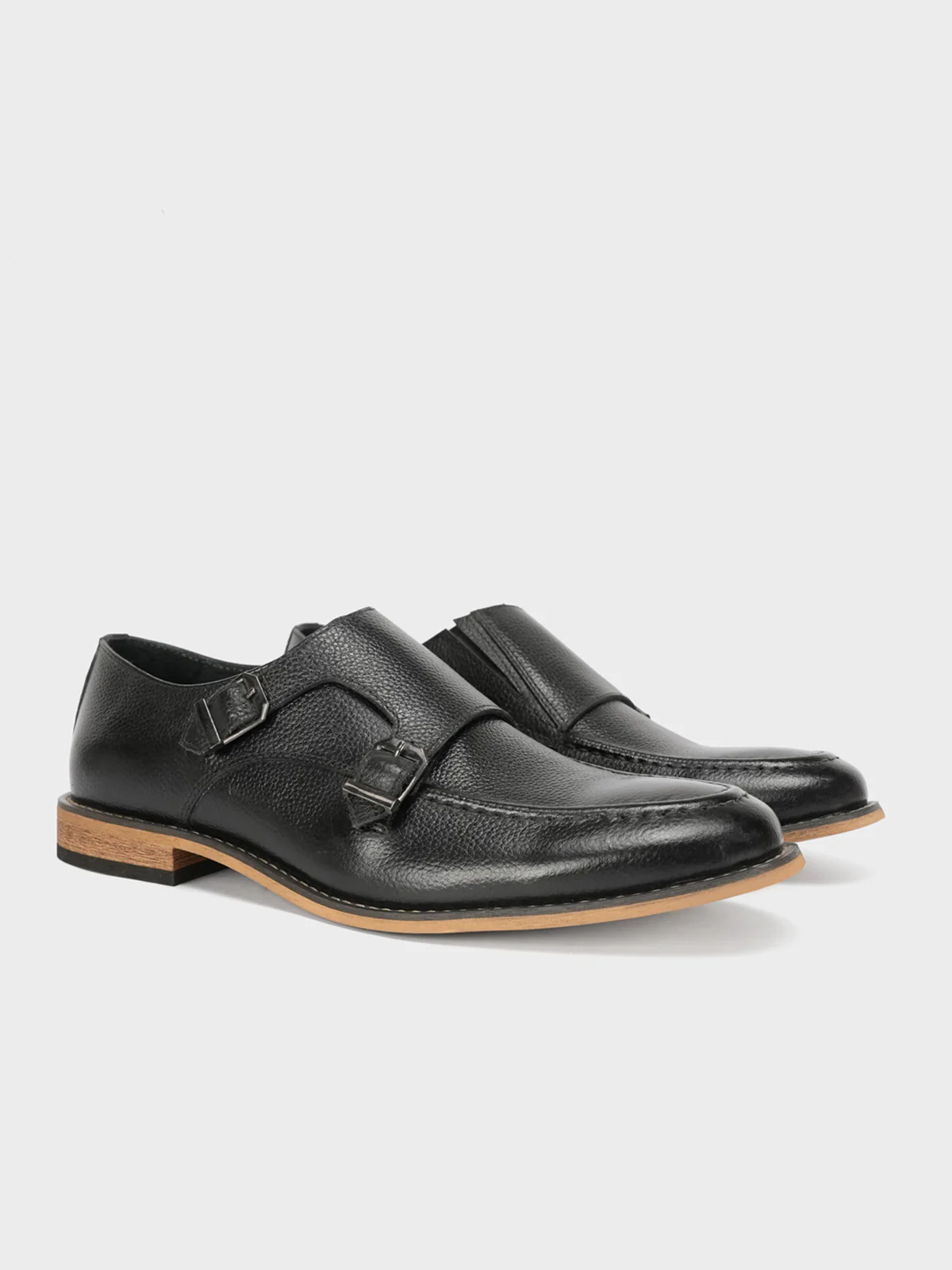 Men's "BOSTON" Leather Monk Strap Dress Shoes - Image 2