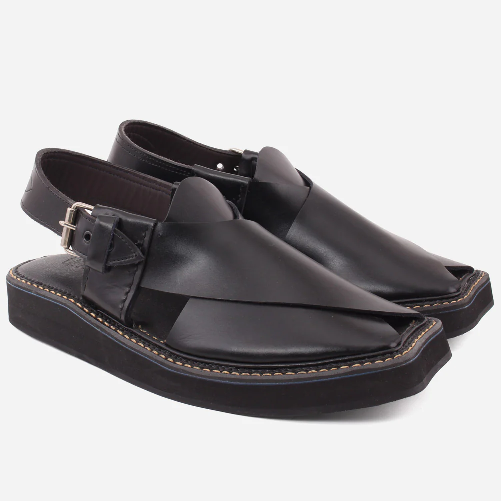 Mens "BRUCE" Peshawari Kaptaan Leather Sandals - Image 2