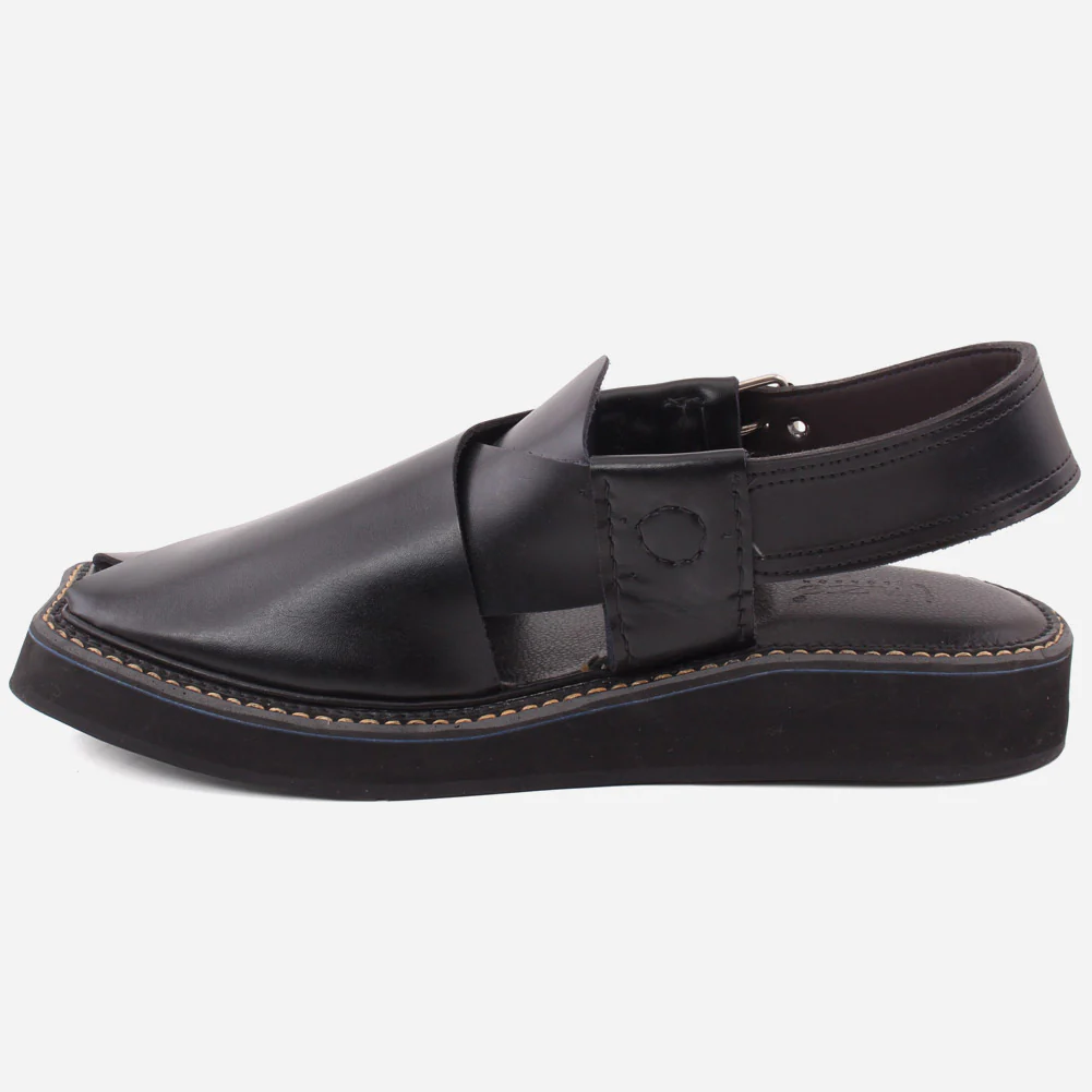 Mens "BRUCE" Peshawari Kaptaan Leather Sandals - Image 3