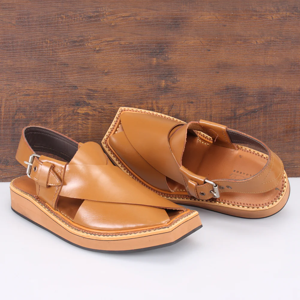Mens "BRUCE" Peshawari Kaptaan Leather Sandals - Image 6