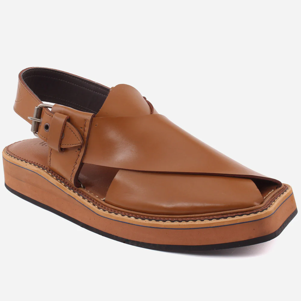 Mens "BRUCE" Peshawari Kaptaan Leather Sandals