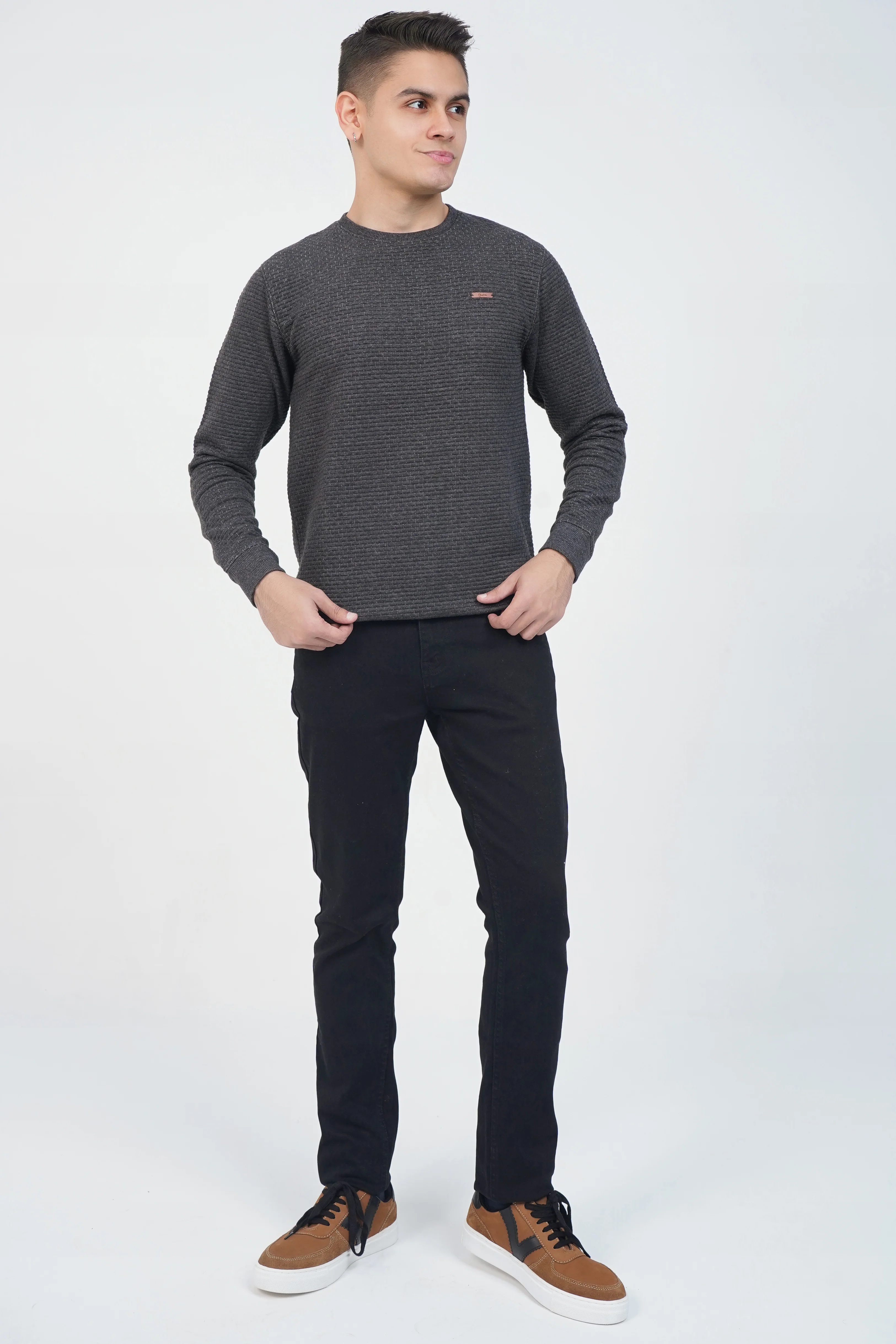 Mens "CABOTT" Crew Neck Long Sleeves Sweatshirt - Image 2